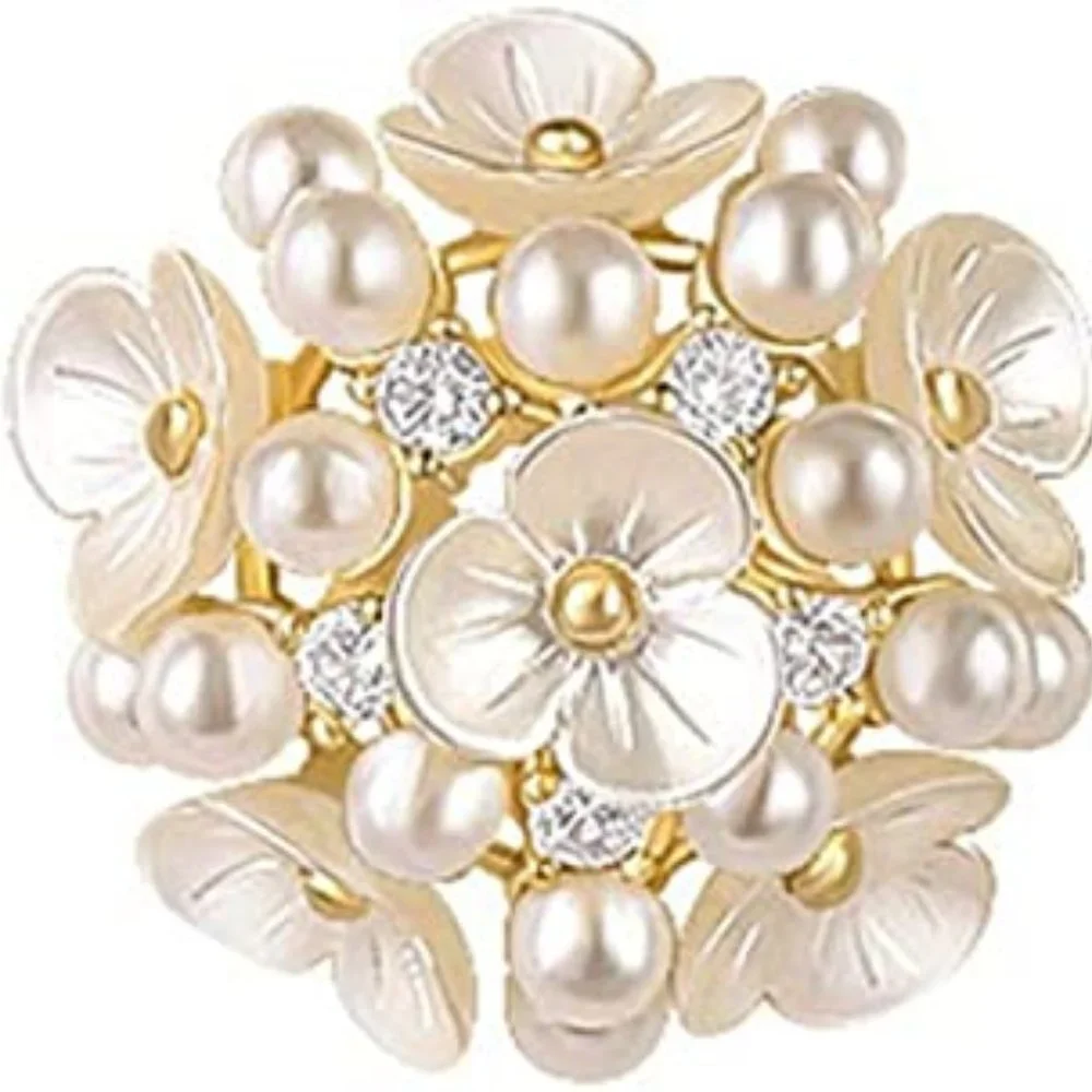 Flower Pearl Stud Earrings